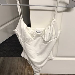 Princess Polly size 6 white bodysuit